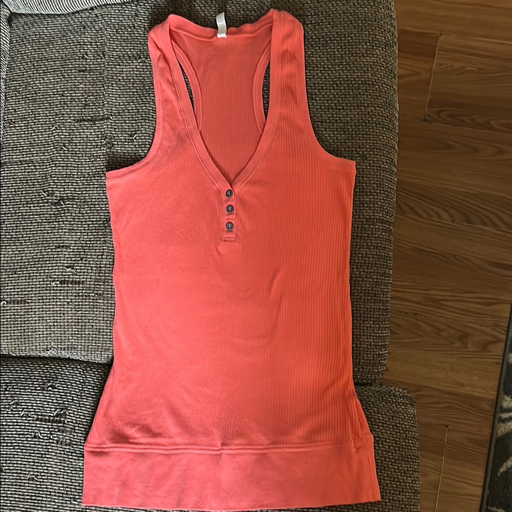 Old Navy Pink Fitted Buttoned Tank Top